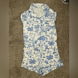 Blue and White Toile Pajamas